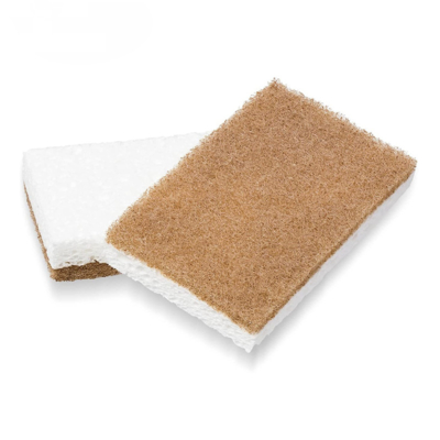 Natural Sisal Wood Pulp Cotton Sponge 100x60x50mm Eco-Friendly
