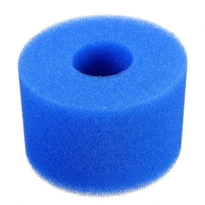 PU Foam Blue Cylindrical Filter Sponge High-Porosity Media For Aquarium / Industrial