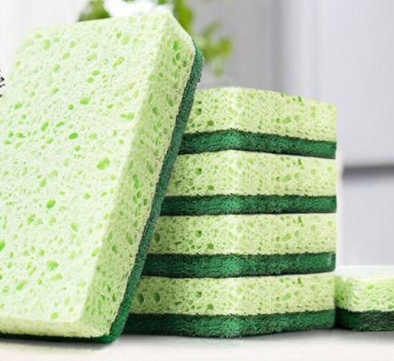 Natural Green Cellulose Sponge High Absorbency for Kitchen Cleaning