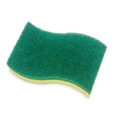 High Absorbency Cellulose Sponge Nylon Scouring Pad with Non-Scratch Scour Surface and Durable Bonding for Kitchen Cleaning
