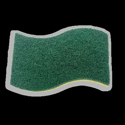 A wood pulp-layered abrasive sponge and heavy-duty abrasive composite cleaning pad are ideal for removing stubborn grease and stains from the kitchen.