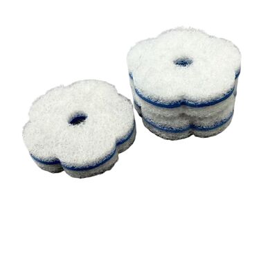 Disposable toilet brush replacement heads, no-rinse toilet cleaning brush heads