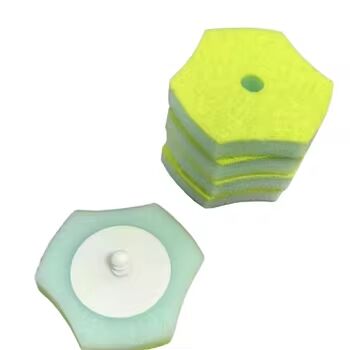 Dual-Action Disposable Toilet Head: Scrubbing Fibers + Built-In Cleaning Solution.