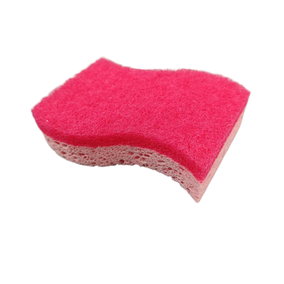Multi-colored, wear-resistant, composite sponge for kitchen daily cleaning