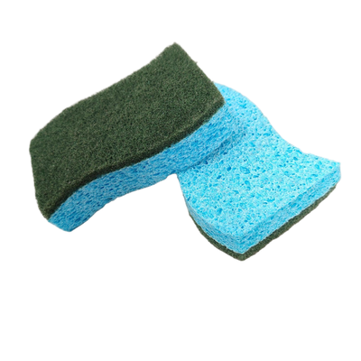 Kitchen daily cleaning sponge, wood pulp cotton, scouring pad, absorbent