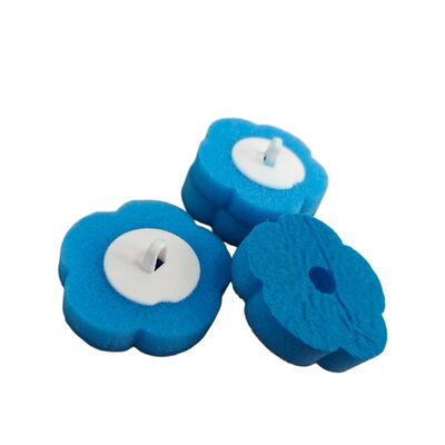 Disposable toilet brush replacement pack with multi-shaped sponge cleaning