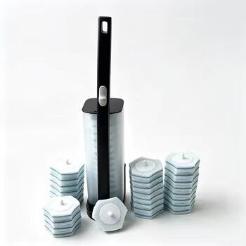 Toilet Brush Kit – Disposable Heads with Built-In Cleaner, Easy Use