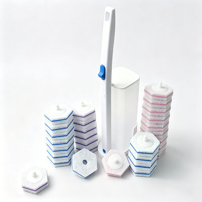 Disposable toilet brush set for home use thorough cleaning wall-mounted