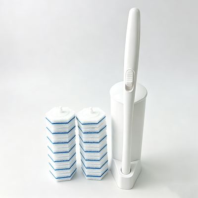 Disposable toilet brush set with 10 replacement sponge refills High-quality craftsmanship