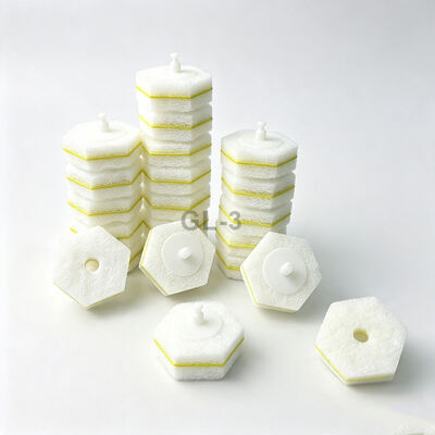 Wholesale production of disposable toilet brush replacement heads, sponge scouring pad materials