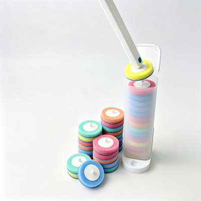 Toilet Brush Set – Includes Cleaner-Loaded Refill Heads for Freshness