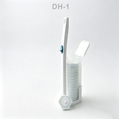 Pre-Impregnated Concentrated Cleaner, Snap-On Fast Installation – Disposable Toilet Brush Set