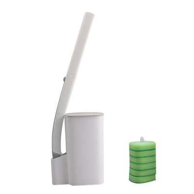 Complete Toilet Brush Kit: Includes Handle + Disposable Refill Heads for Fresh Cleaning.