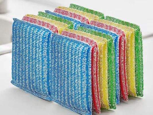 Durable Kitchen Sponge: Tough PET/Polyester Exterior + Soft Sponge Core for Pots & Dishes