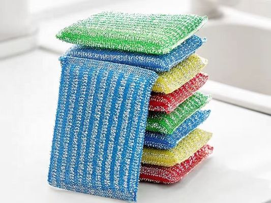 Durable Kitchen Sponge: Tough PET/Polyester Exterior + Soft Sponge Core for Pots & Dishes