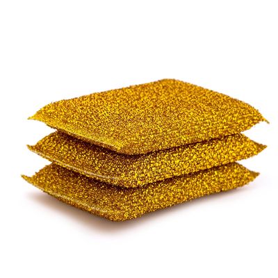 Durable PET Polyester Fabric Wrapped Sponge Kitchen Scrubber with High-Absorbency Sponge for Non-Scratch Scrubbing