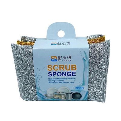 Escovador de limpeza de cozinha anticorrosivo Escovador de esponja de cozinha de microfibra 12,5*9*2cm