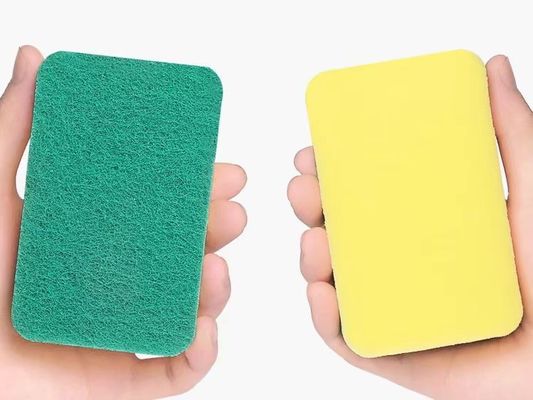 맞춤형 부엌 청소 스폰지 폴리에스터 스폰지 9x6x3cm