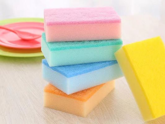 맞춤형 부엌 청소 스폰지 폴리에스터 스폰지 9x6x3cm