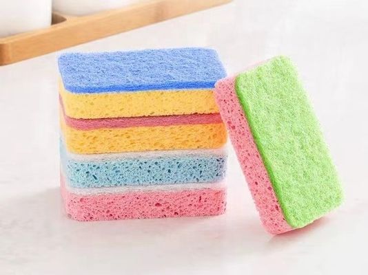 Wood Pulp Sponge for Kitchen – Highly Absorbent, Soft, Non-Scratch & Durable