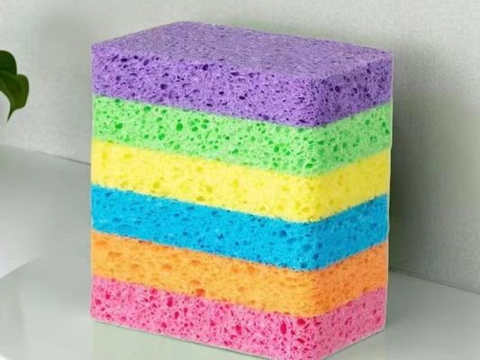 Wood Pulp Sponge for Kitchen – Highly Absorbent, Soft, Non-Scratch & Durable