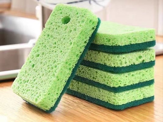 環境に優しいキッチン用セルローススポンジたわし 高い吸水性
