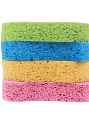 Wood Pulp Sponge for Kitchen – Highly Absorbent, Soft, Non-Scratch & Durable