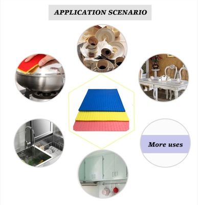 Semua Musim Dapur Sponge Kain Biodegradable High Absorbency Non Goresan