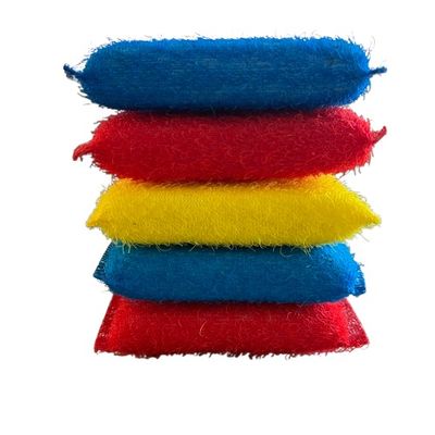 Éponge à épluchage polyester à haute densité multicolore 4x4 pouces