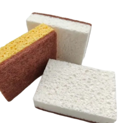 ฟองน้ำจากเยื่อไม้ Eco Wood Pulp สำหรับทำความสะอาดห้องครัว ซึมซับดีเยี่ยม ย่อยสลายได้