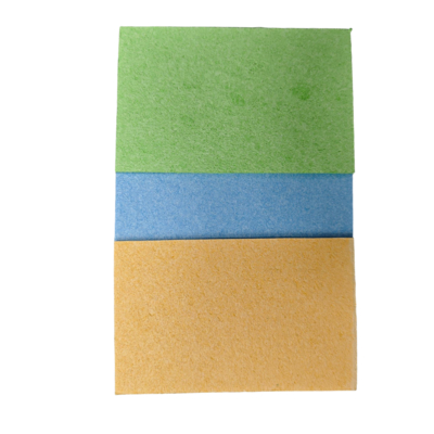 Éponge de cuisine absorbante sur mesure, de forme carrée, en cellulose compressée pour la vaisselle