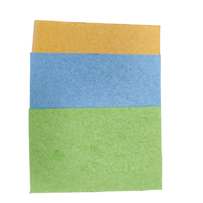 Éponge de cuisine absorbante sur mesure, de forme carrée, en cellulose compressée pour la vaisselle