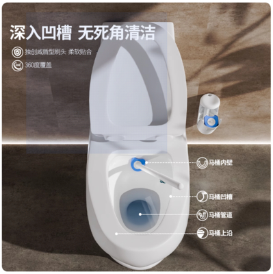 バスルームクリーニング使い捨てトイレブラシ、軽量トイレクリーナーで輝くバスルームに