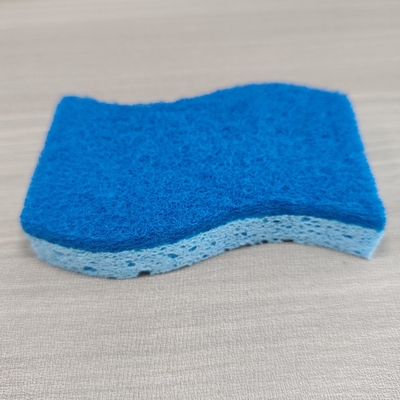 Custom Blue Cellulose Sponge Scourer 11x7x2cm 1000% Absorbency