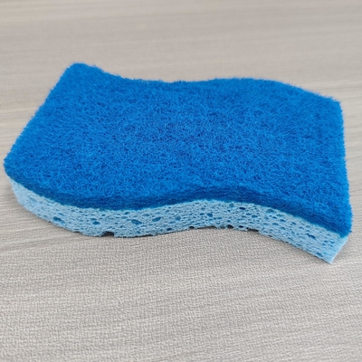 Custom Blue Cellulose Sponge Scourer 11x7x2cm 1000% Absorbency