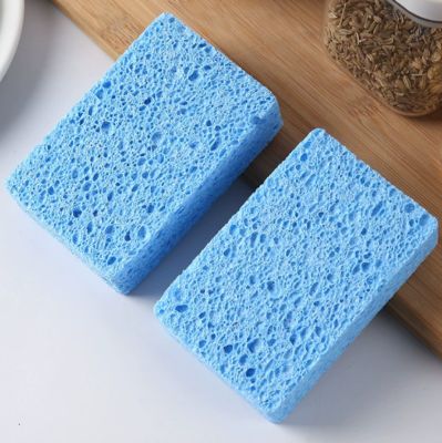Eco-Friendly Wood Pulp Fiber Sponge 10 cm x 6 cm x 3 cm 10 Pieces