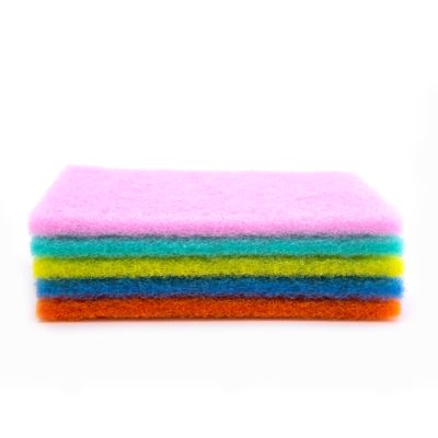 Colorful Tough Scouring Sponge Pad for Long-Lasting Quick-Dry Cleaning on Non-Stick Cookware and Stainless Steel