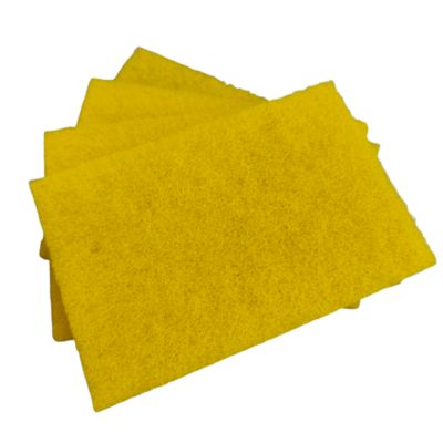 Scouring Sponge Pad Yellow Durable High Water Absorption Customizablefor Kitchen Cleaning