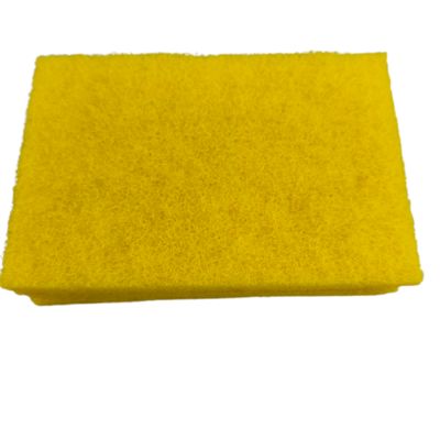 Scouring Sponge Pad Yellow Durable High Water Absorption Customizablefor Kitchen Cleaning