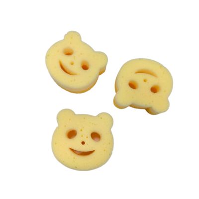 Double-sided Bear-shaped Absorbent Flex Texture Sponge for Kitchen and Household Cleaning