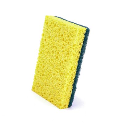 Environmentally friendly biodegradable wood pulp cotton cellulose sponge scouring pad for kitchen cleaning