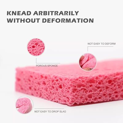Biodegradable Wood Pulp Compressed Sponges Natural Cellulose Washing Scouring Pads
