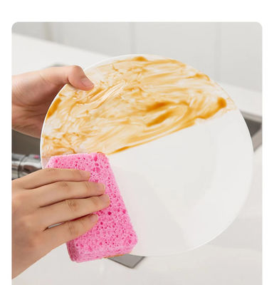 Biodegradable Wood Pulp Compressed Sponges Natural Cellulose Washing Scouring Pads