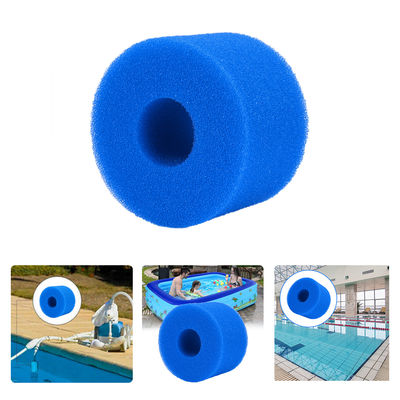 PU Foam Blue Cylindrical Filter Sponge High-Porosity Media For Aquarium / Industrial