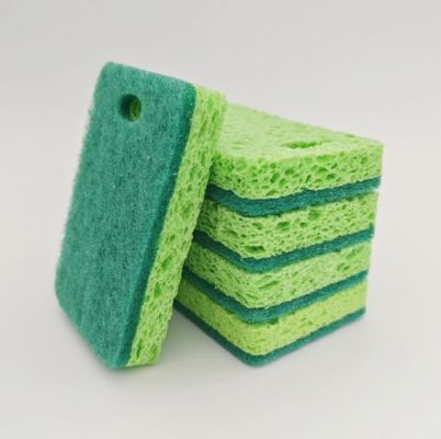Natural Green Cellulose Sponge High Absorbency for Kitchen Cleaning