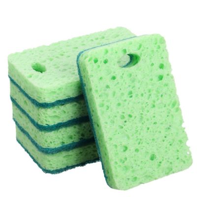 Natural Green Cellulose Sponge High Absorbency for Kitchen Cleaning