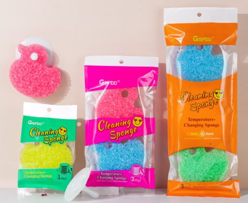 Heat Reactive Sponge Pad , Multi-color Shift For House Wiping