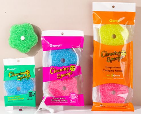 Heat Reactive Sponge Pad , Multi-color Shift For House Wiping