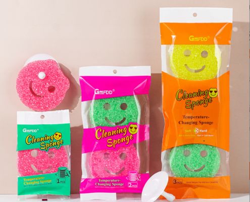 Heat Reactive Sponge Pad , Multi-color Shift For House Wiping