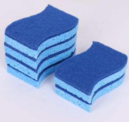 High Absorbency Cellulose Scouring Pad - Deep Clean Scrubbing Kitchen Sponge